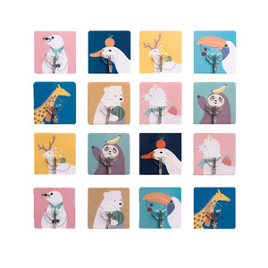 Cute Cartoon Acrylic Hooks Square Wall Mounted No Drill Strong Adhesive Stainless Steel <b>Kitchen</b> <b>Storage</b> Organizer - Product Image 3