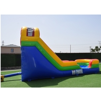 Toboggan aquatique gonflable personnalisé avec piscine, équipement de jeu extérieur, jeux aquatiques gonflables, toboggan aquatique pour la location