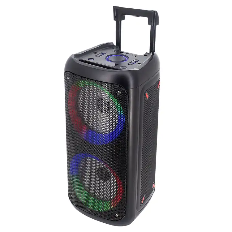 Speaker Portable Blue Tooth Speaker Trolley Caixa De Som Double Subwoofer DJ Party Speaker Sound Box With Mic