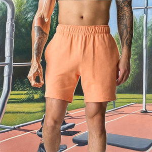กางเกงขาสั้นออกกำลังกายผู้ชาย OEM ผ้ายืดสแปนเด็กซ์/โพลีเอสเตอร์ ระบายอากาศ แห้งเร็ว ซับเหงื่อ เหมาะกับกิจกรรมกลางแจ้ง เอวยางยืด ความยาวปานกลาง สวมใส่สบาย - Product Image 1