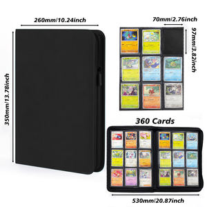 Porte-cartes personnalisé en cuir PU avec fermeture éclair, 9 pochettes pour cartes à collectionner double face, <span class=keywords><strong>album</strong></span> de rangement pour MTG TCG PKM - Product Image 2
