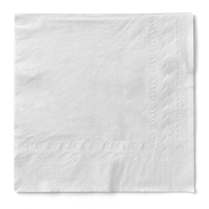 Serviettes Uni blanc 33x33 cm 1/4 fois en tissu 100 pièces - Product Image 1