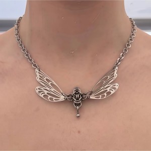 Collar de Acero con Alas de Murciélago Gótico, Joyería de Moda Unisex, Origen Yiwu - Product Image 2