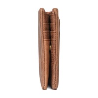 Dompet Kulit Asli Pria Mewah Vintage Cokelat dengan Perlindungan RFID, Ukuran Besar, Kantong Koin, Dompet Multifungsi untuk Pria.