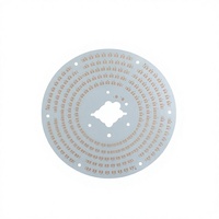 Circuit imprimé LED circulaire personnalisé en aluminium, épaisseur de la plaque de 1,2 mm, feuille de cuivre de 35 μm, personnalisation des fichiers Gerber disponible
