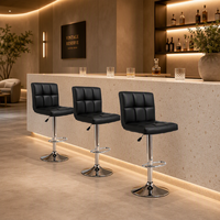 Tabouret de bar pivotant blanc minimaliste, réglable en hauteur avec vérin à gaz, pour café, bar, salon, réception