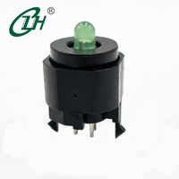Interrupteur à bouton-poussoir momentané DIP à trou traversant, en laiton, éclairé par LED, 1NO, avec capuchon rouge et vert, pour appareils électroménagers - Vente en gros