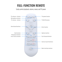 Télécommande multimédia avec commande vocale et infrarouge pour console de jeu, décodeur TV, conception ergonomique sensible à faible consommation d'énergie et antidérapante