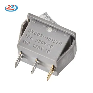 QY603-101 AC 250 V/15 A 125 V/20 A LED Ein-/Aus-SPST 3-Pin-Mini-Boot-Roller beleuchteter Schalter