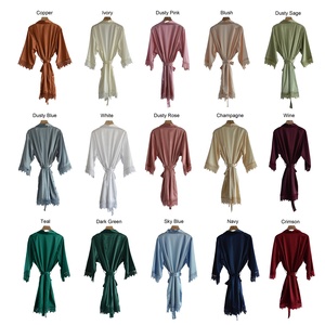 Vente en gros de haute qualité Robes de mariée pour demoiselle d'honneur Robe de bain en dentelle Chemise de nuit courte en satin Vêtements de nuit sexy pour femmes Vêtements de nuit - Product Image 1