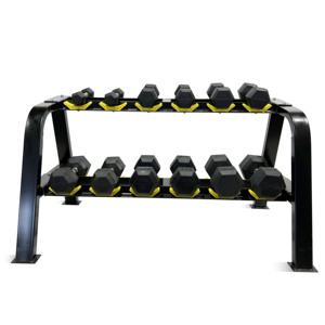 Haltères en caoutchouc fixe noir, équipement de gymnastique, 20 kg, hexagone, en <span class=keywords><strong>fonte</strong></span>, 2.5 - Product Image 4