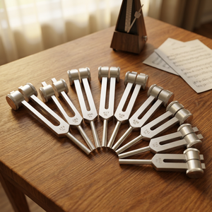 Diapasons Solfeggio lestés, lot de 9, pour la sonothérapie, la réparation du DNA et les bénédictions. - Product Image 1