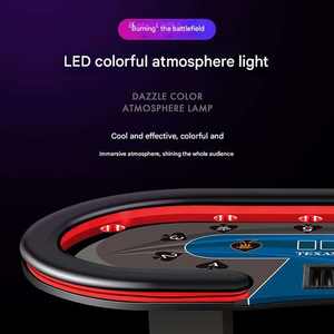 Inean Play Table de poker Led de luxe Texas Hold Em 10 joueurs Casino Blackjack en bois pliable électronique solide jeu à 8 joueurs - Product Image 4