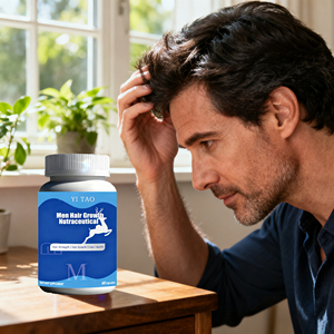 Ventes d'étiquettes personnalisées. Complément vitaminique pour la croissance des cheveux des hommes. 60 capsules. Équilibre la croissance des cheveux chez l'adulte. - Product Image 4