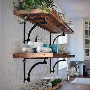 Wall Mounted L Shaped Angle <b>Bracket</b> Metal Multifunctional Corner Brace <b>Shelf</b> <b>Brackets</b> for Commodity Furniture Fittings Hardware - Product Image 6