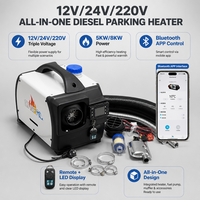 Chauffage au diesel pour bateau, voiture, camion, camping-car, camping, 24V 12V 220V 5kW, chauffages au diesel pour camions