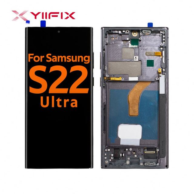 Wholesale Cheap FHD Glass LCD Screen Display Digitizer Assembly for S22 Ultra Frame Small Size Sapphire Hardness 1 Year