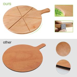 Tabla de Cortar <span class=keywords><strong>Pizza</strong></span> de Bambú Ecológica y Duradera, Bandeja para Servir, Paleta para <span class=keywords><strong>Pizza</strong></span>, Personalizable y Respetuosa con el Medio Ambiente - Product Image 5