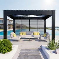Fabricant de pergolas extérieures en aluminium, gazebo à toit pliant avec auvent rétractable motorisé pour la fourniture de projets