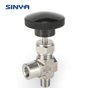 Sinya tubo 316 in acciaio inox che si adatta alle estremità valvole a spillo a doppia ghiera valvola a spillo diritta con ghiera - Product Image 4