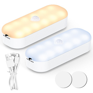 Veilleuse intelligente rechargeable T008 avec capteur, rectangulaire, alimentation USB, pour cuisine, armoire, chevet, usage domestique - Product Image 1