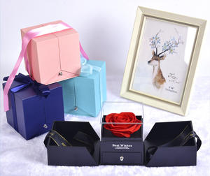 Boîte à fleurs <span class=keywords><strong>éternelle</strong></span>s élégante à double ouverture, faite à la main, en gros d'usine, avec tiroir, <span class=keywords><strong>rose</strong></span> <span class=keywords><strong>éternelle</strong></span> longue durée 3-5 ans - Product Image 6