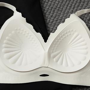 Custom logo Eraser Wire Free Push up Lightweight Jelly Strip Mesh Cut Out Deep V Neck Soft Traceless for Women <strong>Bra</strong> - Product Image 2