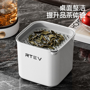 Rtev Desktop Tea Bucket 10L Dry Wet Separation Tea Filter Drain For Office Home Use - Product Image 4