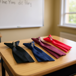 Corbata de Uniforme Escolar para Niños, Satén, 4 Ganchos, Diferentes Colores para Niños - Product Image 2