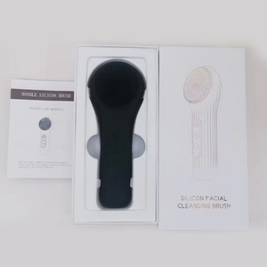New OEM sản phẩm hồng rửa mặt Sonic điện Silicone Facial Cleansing Brush mặt Scrubber với chức năng nhiệt - Product Image 6