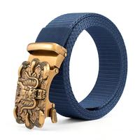Nouvelle ceinture en toile de nylon Dragon Automatic Agio pour hommes, ceinture de loisirs, ceinture tactique en toile