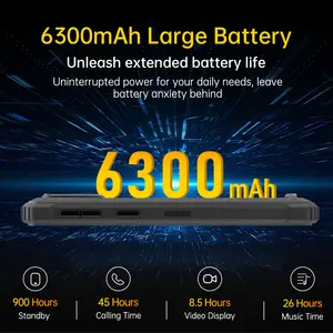 [Factory]OUKITEL WP32 Rugged Phone 6" HD+ 4GB+128GB 6300mAh Battery Android 13 IP68 Rugged Phone With NFC