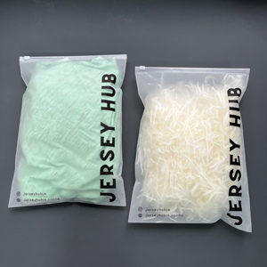 Wholesale Custom Logo Matte Frosted PE Zipper <b>Bags</b> Reusable <b>Zip</b> Pouches For Clothes Underwear Textile Merchandise Packaging - Product Image 3