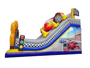 Scivolo Gonfiabile Gigante a Tema Pista di Formula Uno, Castello Gonfiabile Formula - Product Image 2