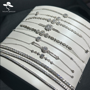 Bracciale da Donna di Alta Qualità in Argento <span class=keywords><strong>Sterling</strong></span> <span class=keywords><strong>925</strong></span> con Moissanite da 1 Carato, Braccialetto Rigido alla Moda per Signore - Product Image 3