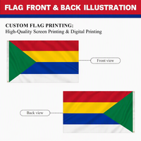 Drapeau Druzes Moderne 3x5, Bannière Triangulaire Chevron Personnalisée, Drapeaux en Polyester pour Défilés de Communautés Religieuses Arabes du Moyen-Orient en Extérieur