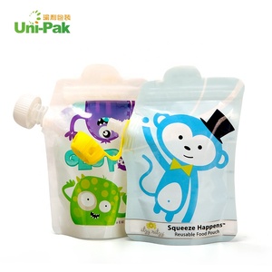 BPA Free Custom stampate buste ricaricabili per beccuccio per bambini biologici fatti in casa cibo per bambini con cerniera riutilizzabile - Product Image 1