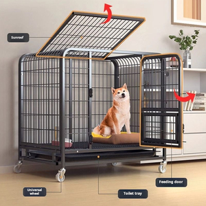 Her boyutta banyo ile Golden Retriever & <span class=keywords><strong>Dog</strong></span> köpek kafesi ayarlanabilir kapalı kulübesi - Product Image 3