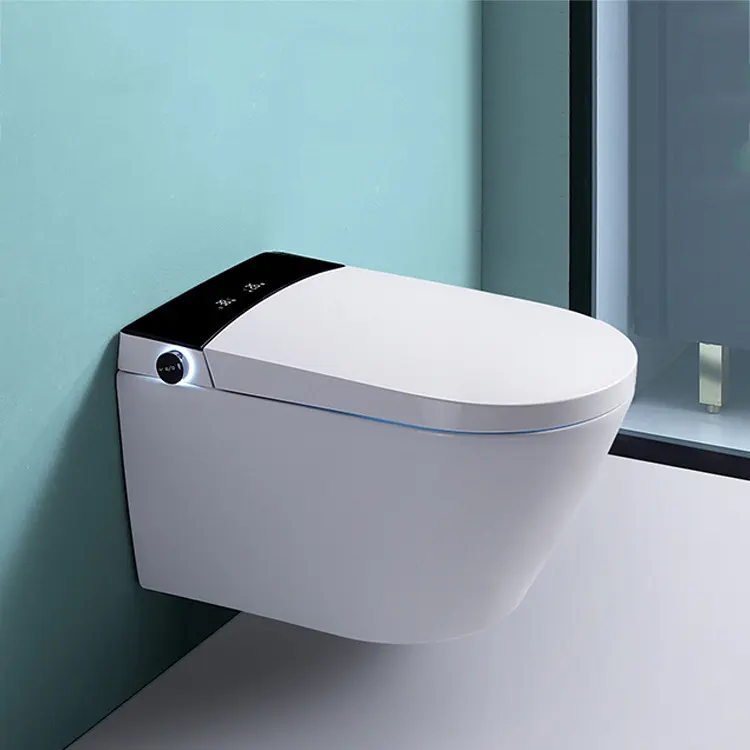 High quality space saving smart toilet watermark wall hung toilet smart wall hung smart toilet