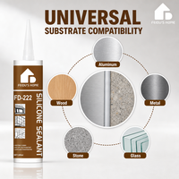 Scellant silicone neutre FeiDu's Home 300ml FD-222, adhésif à séchage rapide et résistant aux intempéries pour les joints de construction en verre et en aluminium