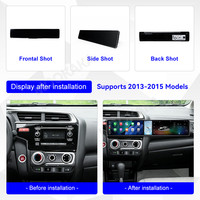 Автомагнитола MOOKAKA 12.3" + 4.99" + 12.3" для Honda Jazz 2013-2015, Android 15, GPS-навигация, стереосистема, беспроводной Carplay, интерактивный экран