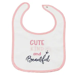 Wholesale Baby Terry Bibs 10pc Bib Set Absortant Polybag OEM Service Printed TT 100% Cotton Stock Baby Bibs Silicone Button