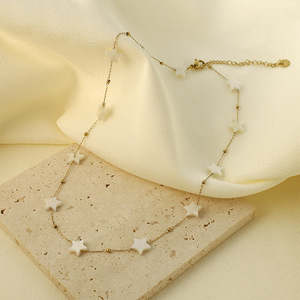 Stainless Steel Star Clavicle Necklace And <b>Bracelet</b> <b>Set</b> For Women Gift Elegant Jewelry Fashion Accessories - Product Image 1