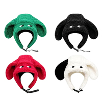 Adorable Chapeau d'Hiver Unisexe à Oreilles de Chien, Doux et Moelleux, Chapeau Amusant de Dessin Animé avec Sangle Mentonnière Réglable, Chapeau d'Extérieur pour Temps Froid, Idéal pour Adultes lors de Festivals