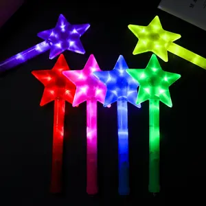 LED estrella varita mágica porristas bar fiesta Cosplay juguetes, Pascua Ramadán celebración de Año Nuevo con luces intermitentes