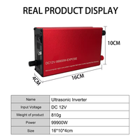 Convertisseur d'onde sinusoïdale à ultrasons portable universel DC12v-99900W onduleur de puissance, bonne dissipation thermique