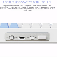Hot Swappable Custom 75% USB-C Wireless Mechanical Gaming Keyboard Programmable RGB Backlit Mode PBT Anti-Ghosting Key Knob Pink