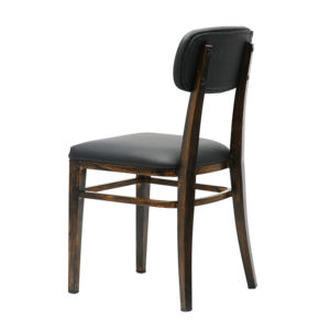 JP Marco de cuero antiguo en acabado de madera Silla Bist Silla de comedor de cuero de imitación para restaurante - Product Image 6