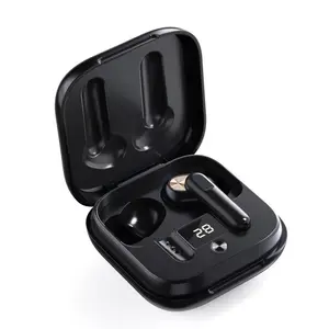 Fone de ouvido sem fio com bluetooth, headset intra auricular, com display de led, verdadeiro, sem fio, para viagem