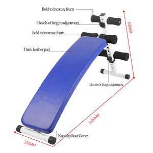 조절 가능한 금속 복근 벤치 홈짐 곡선형 인클라인/디클라인 접이식 근력 트레이닝 웨이트 벤치 - Product Image 4